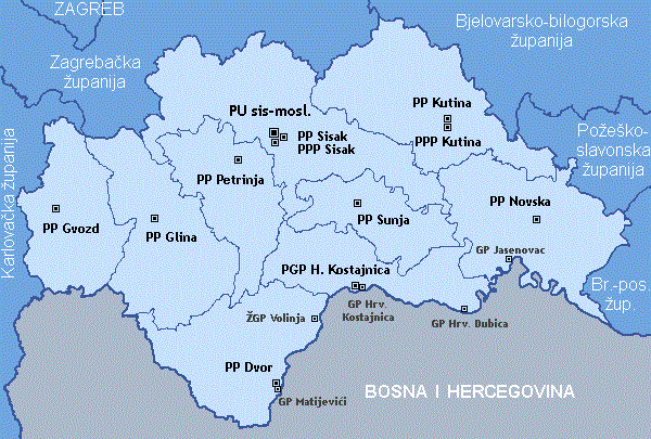 sisačko moslavačka županija karta Karta Sisacko Moslavacka Zupanija Karta sisačko moslavačka županija karta